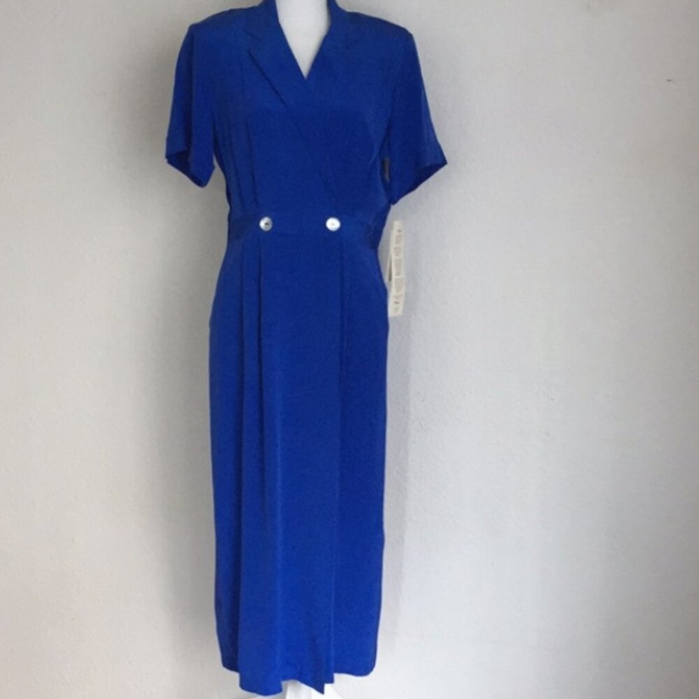 Vintage 90s Silk Dress With Pockets NWT